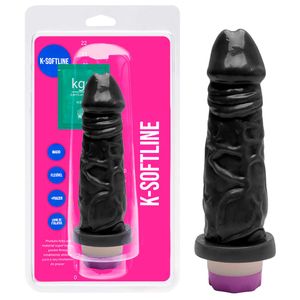 PROTESE COM VIBRADOR 18 X 4 CM BLACK